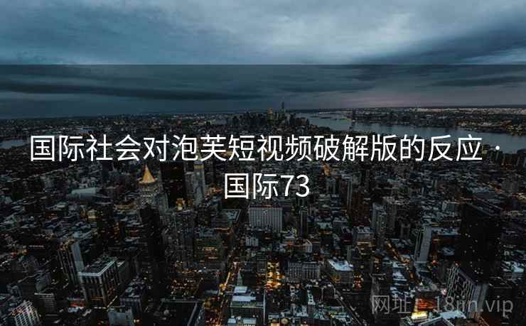 国际社会对泡芙短视频破解版的反应 · 国际73